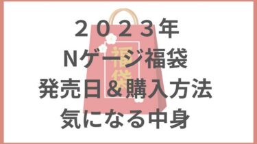 Nゲージ福袋2023の予約期間＆おすすめ販売店や中身ネタバレ