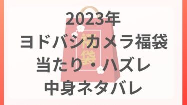 ヨドバシカメラ福袋2023当たりハズレ福袋を紹介！中身ネタバレ速報