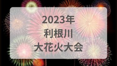 利根川花火大会2023有料席チケットと無料で見れる穴場の場所取り情報