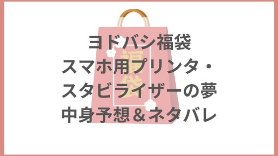 ヨドバシ福袋2024『スマホ用プリンターとスタビライザーの夢』の中身 